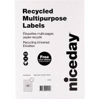 Étiquettes universelles niceday 67542 coins arrondis Blanc 80 Feuilles de 65 Étiquettes