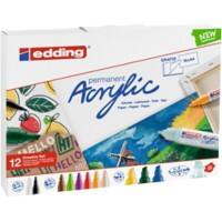 Marqueurs acryliques Edding Creative Assortiment 12 unités