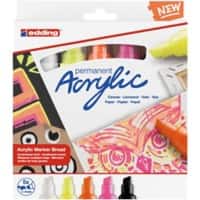 Marqueurs acryliques Edding E-5000 Assortiment 5 unités