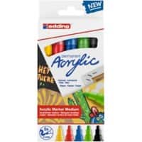 Marqueurs acryliques Edding E-5100 Assortiment 5 unités