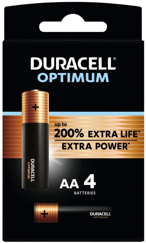 Piles Duracell Optimum AA 4 unités