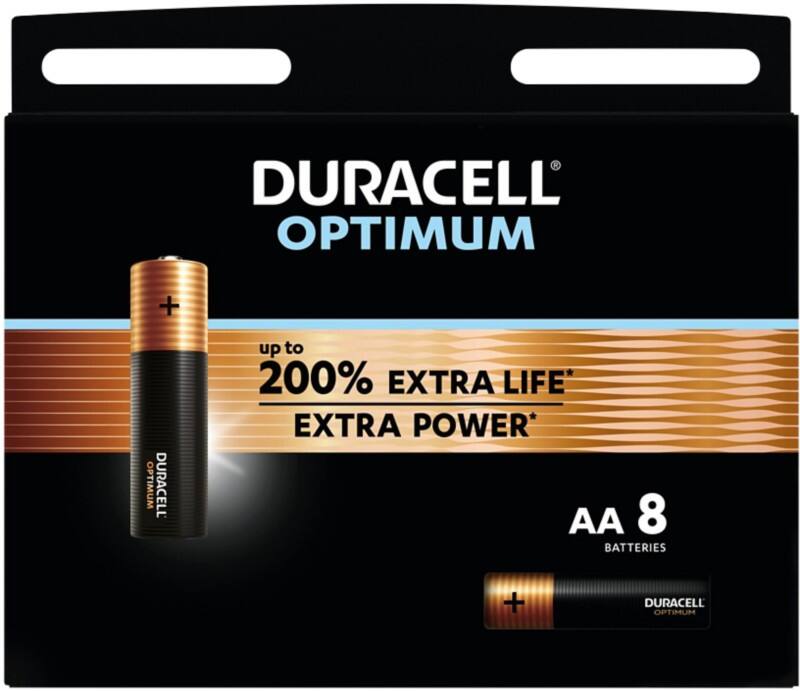Piles Duracell Optimum AA 8 unités