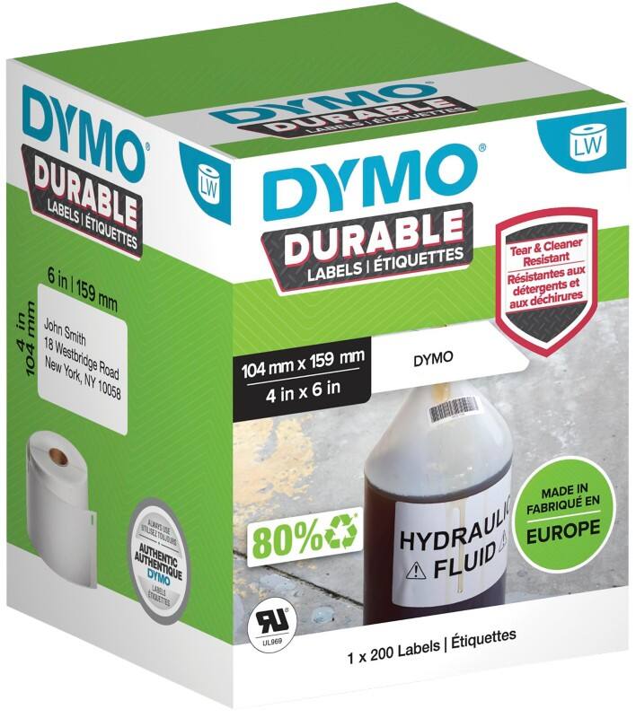Étiquettes LW Dymo 2112287 Autoadhésives Blanc 104 x 159 mm 200 étiquettes