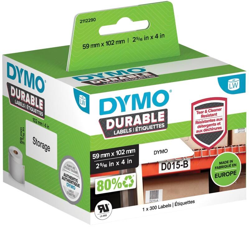 Étiquettes LW Dymo 2112290 Autoadhésives Blanc 102 x 59 mm 300 étiquettes