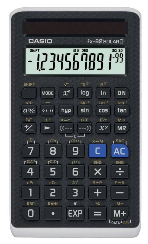 Calculatrice Casio FX-82 Solaire Noir Plastique, métal