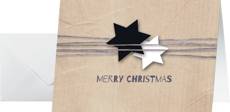 Cartes de Noël Sigel Modern Christmas 220 g/m² Brun 25 Unités