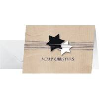 Cartes de Noël Sigel (y compris enveloppes) Modern Christmas C5/6 Brun 25 unités