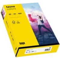 Papier couleur A4 tecno Jaune 80 g/m² Mat 500 Feuilles