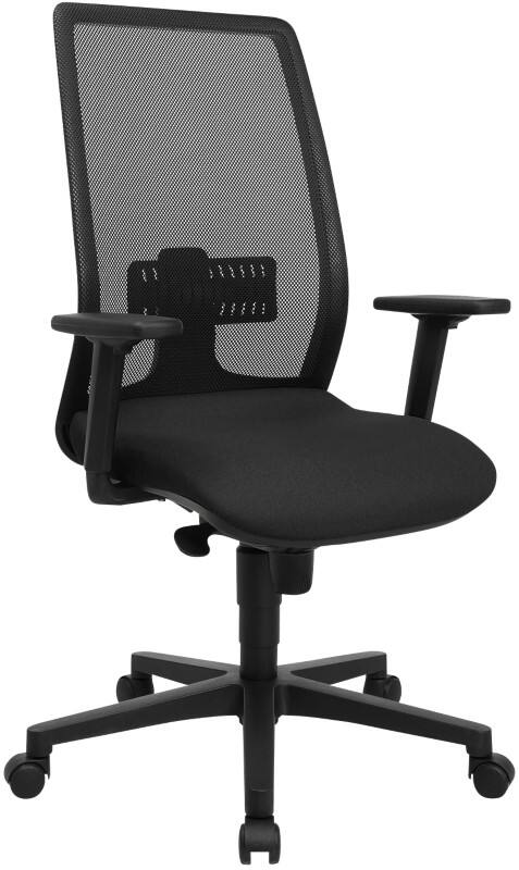 Siège de bureau TOPSTAR Mécanisme synchrone Filet Accoudoirs réglables en hauteur Siège réglable en hauteur Noir 110 kg T240 440 mm x 540 mm