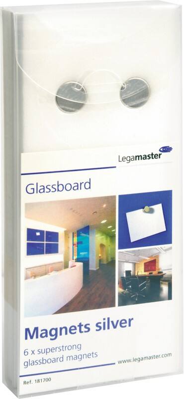 Aimant Legamaster Glassboard Rond Argenté 12 mm 6 Unités