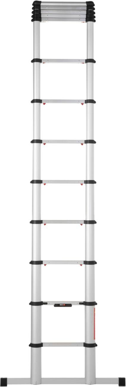 Échelle télescopique TELESTEPS avec barre stabilisatrice Eco Line Argenté 3,8 m