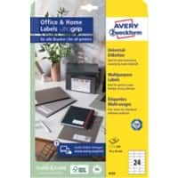 Étiquettes AVERY Zweckform 6122 adhésif A4 Blanc 70 x 36 mm 10 Feuilles de 24 Étiquettes