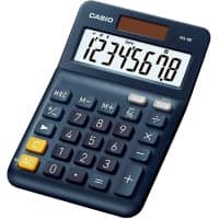 Calculatrice de bureau Casio MS-8E 8 touches Écran LCD Bleu marine