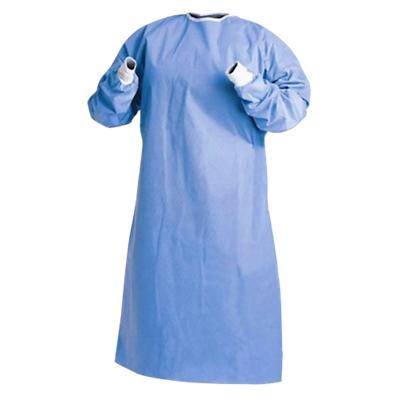 Casaque chirurgicale EN13795 30 g/m² Level 2 + PP + PE laminé Large Bleu