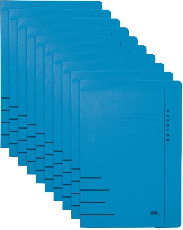 Farde à clip Djois Secolor 250 Feuilles Folio Bleu 10 Unités 