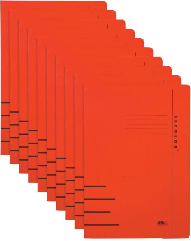 Farde à clip Djois Secolor Folio Rouge Paquet de 10