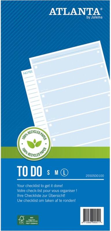 Bloc-notes Djois Atlanta To-Do Large 15 x 29,7 cm Blanc