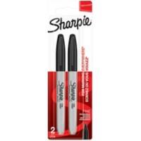 Marqueur permanent Sharpie Pointe fine, ogive Noir 2 Unités