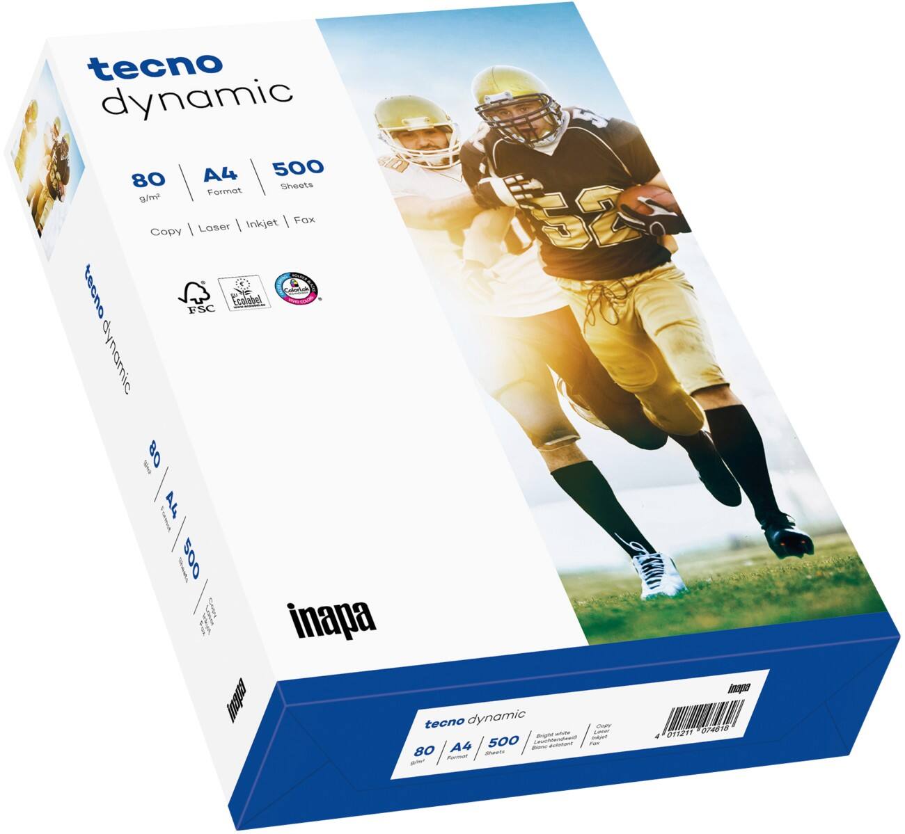 Papier tecno Dynamic A4 2 Perforations 80 g/m² Blanc 500 Feuilles