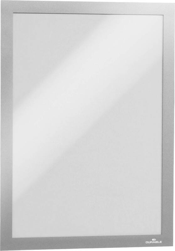 Cadre d'affichage DURABLE Duraframe A4 Adhésif Argenté Adhésif 4882-23 25,5 (L) x 3,5 (P) x 40 (H) cm 488223 10 Unités