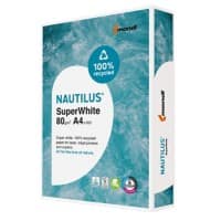 Papier imprimante Nautilus SuperWhite A4 80 g/m² Lisse Blanc 500 Feuilles