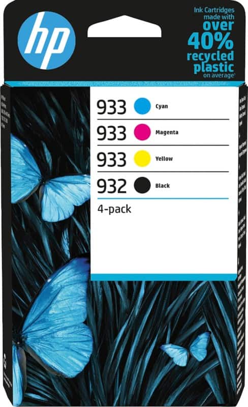 Cartouche jet d’encre HP D’origine 932/933 6ZC71AE Noir, cyan, magenta, jaune Multipack 4 Unités