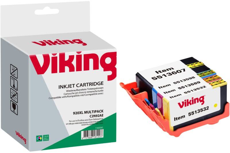 Cartouche jet d'encre Viking 920XL Compatible HP 920XL Noir, Cyan, Magenta, Jaune C2N92AE 4 Unités