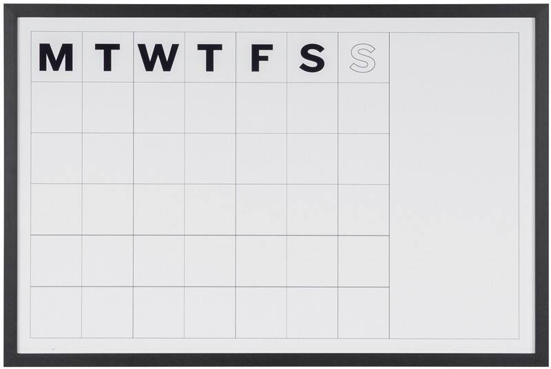 Calendrier Bi-Office Magnétique 90 x 60 cm (l x h) Blanc