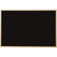 Tableau noir Bi Office Cadre en bois de pin 60 x 45 cm Noir