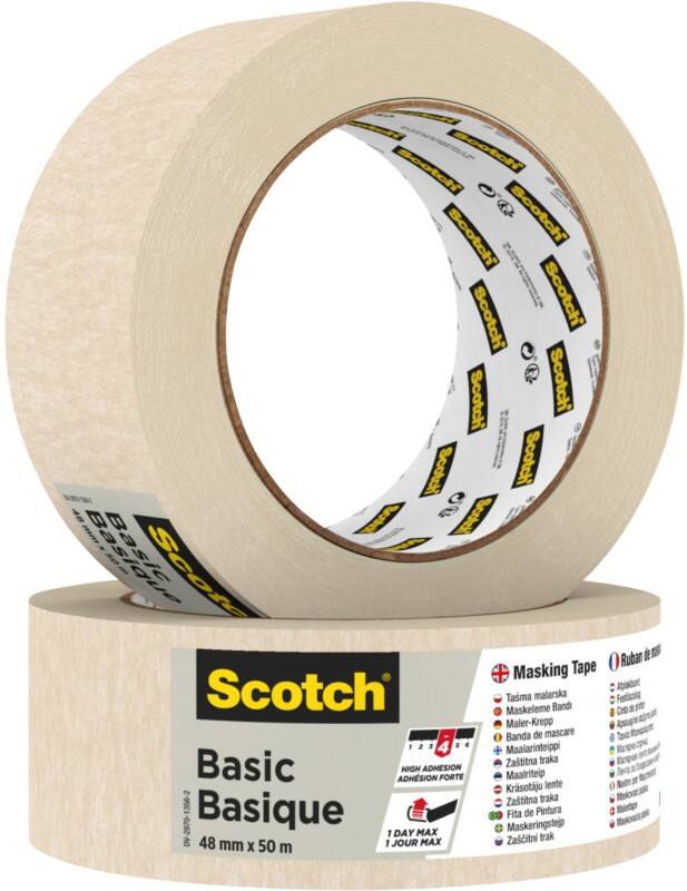 Ruban de masquage Scotch Basic 48 mm x 50 m