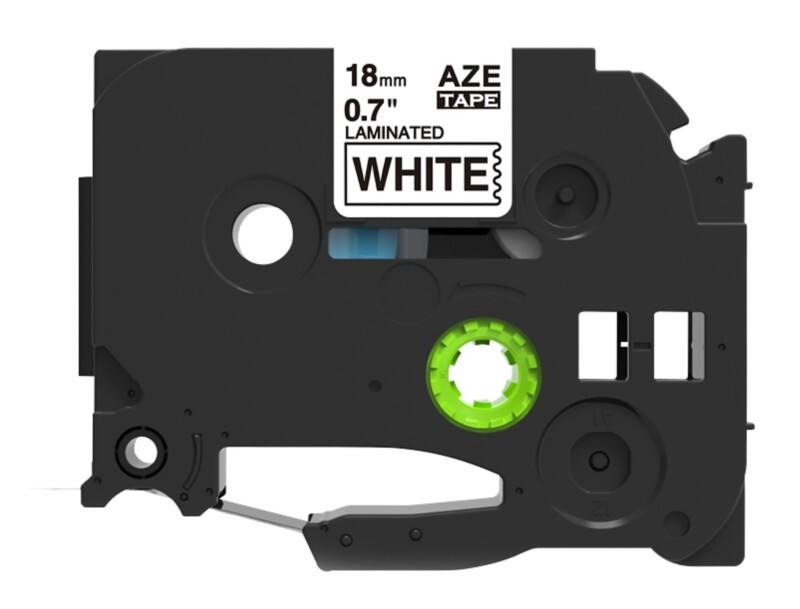 Ruban d’étiquettes Rillstab TZe-241 Brother Compatibles, autocollantes Noir sur blanc 18 mm x 8 m