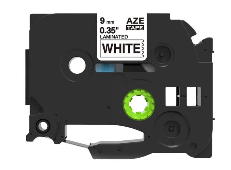 Ruban d’étiquettes Rillstab TZe-221 Brother Compatibles, autocollantes Noir sur blanc 9 mm x 8 m