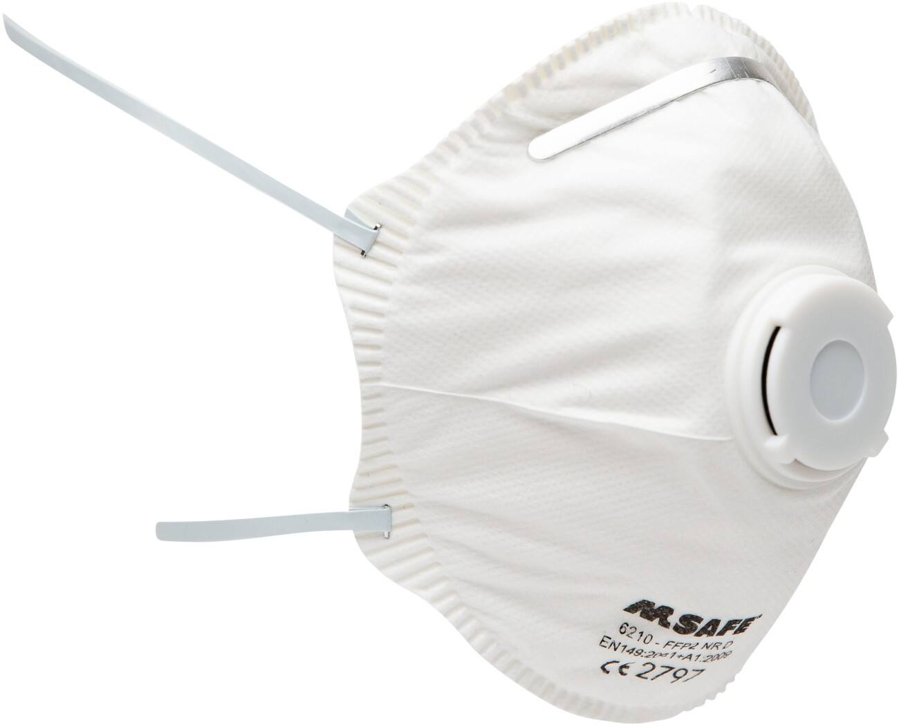 Masque buccal avec filtre M-Safe FFP2-V Jetable Blanc 20 Unités