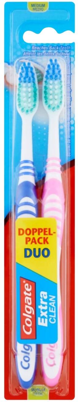 Brosse à dents Colgate Extra Clean Duo Moyen 2 Unités