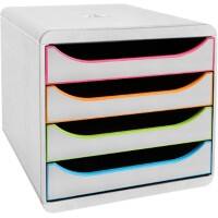 Module à tiroirs Exacompta Black office Plastique Arlequin, blanc 4 Tiroirs 27,8 x 34,7 x 26,7 cm