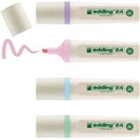 Surligneur edding EcoLine 24 Assortiment Moyenne Biseautée Rechargeable