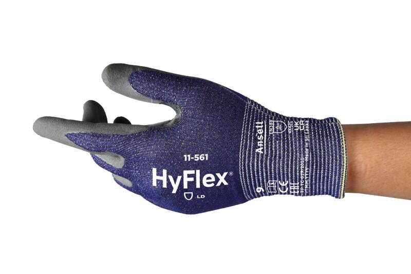 Gants de manutention Ansell HyFlex Cut Resistant Non jetables Nitrile Non poudrés Taille 7 Bleu foncé 12 paires