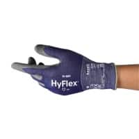 Gants de manutention Ansell HyFlex Cut Resistant Non jetables Nitrile Non poudrés Taille 7 Bleu foncé 12 paires