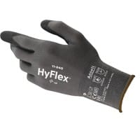 Gants de manutention HyFlex Mousse, nitrile Taille 7 Noir 12 Paires