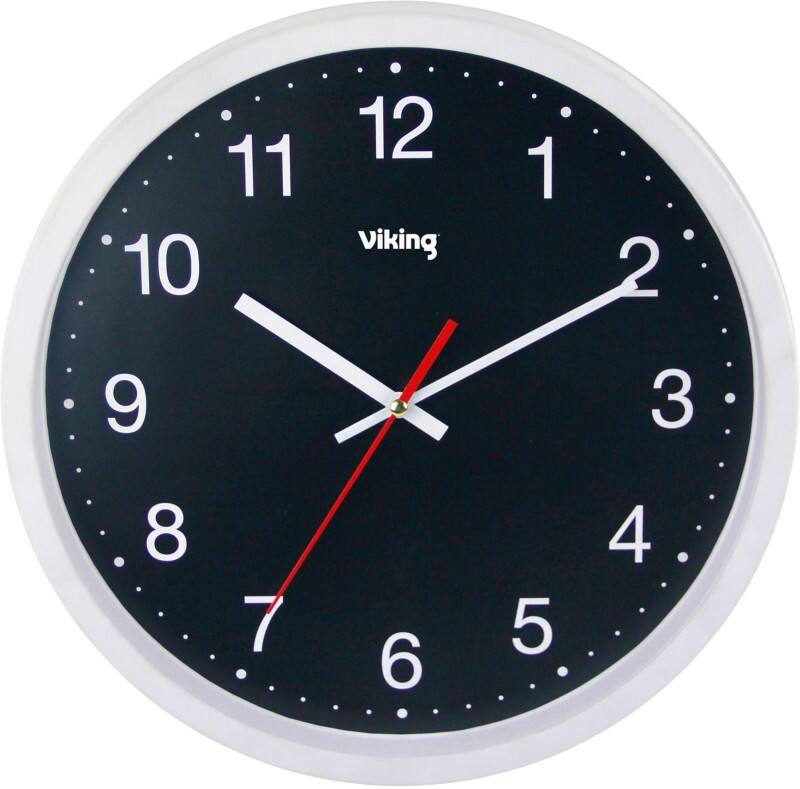 Horloge murale Analogique Viking Blanc, noir 31,5 x 5 cm