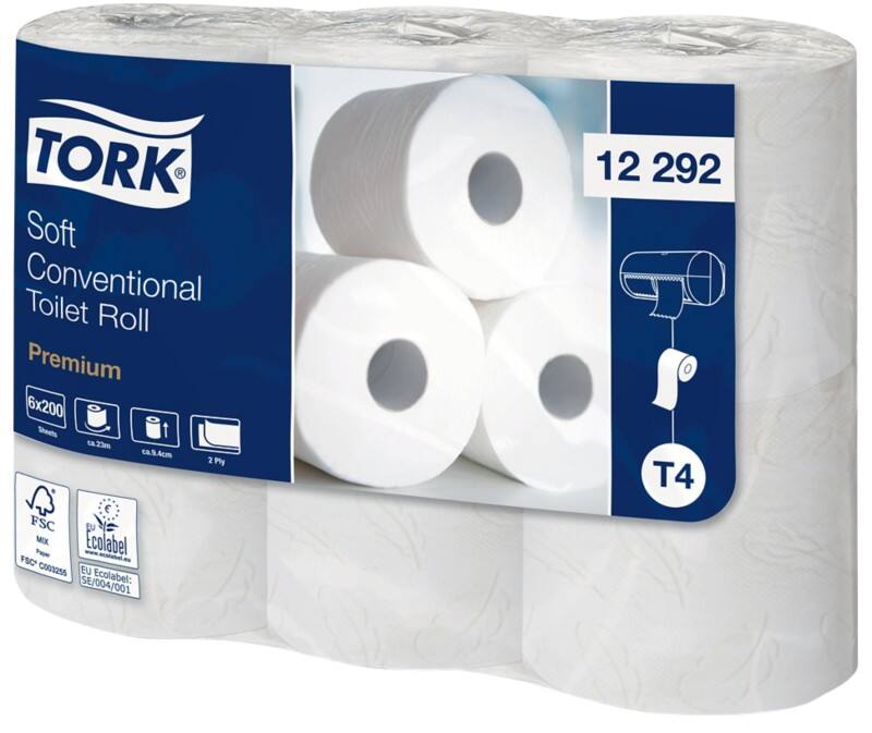 Papier toilette Tork Premium 2 épaisseurs 48 rouleaux de 200 feuilles