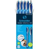 Stylo-bille Schneider Bleu 0,7 mm Extra-large 4 x stylo-bille Memo + 1 x stylo-bille Rave gratuit