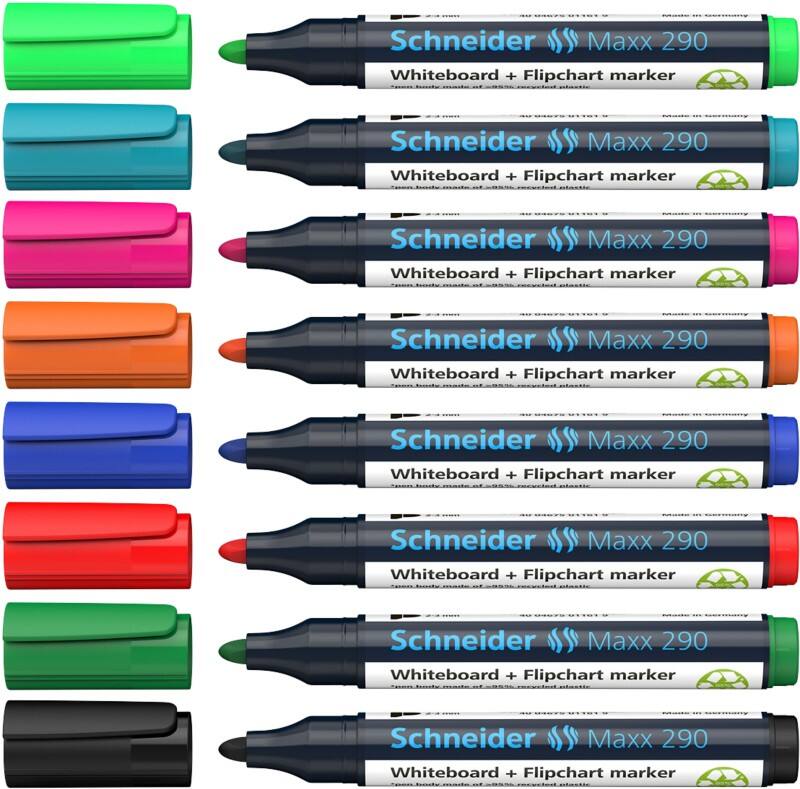 Marqueur pour tableau blanc Schneider Maxx 290 96082000 Assortiment Large Fine 2 - 3 mm 8 Unités