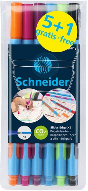 Stylo-bille Schneider Slider 96081099 Assortiment 0,7 mm Extra large Bille 6 Unités