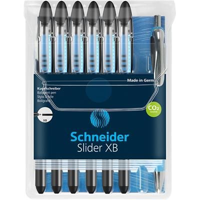 Stylo-bille Schneider 96085000 0,7 mm Noir 7 unités