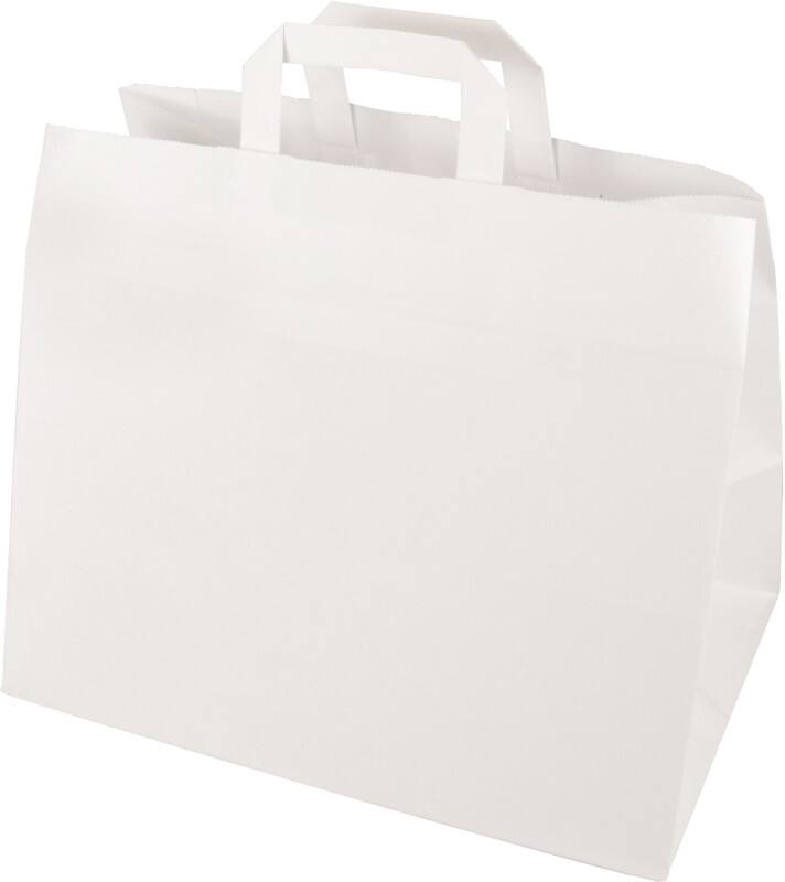 Sac de courses PAPSTAR avec poignée Blanc 32 x 17 x 27 cm 50 unités