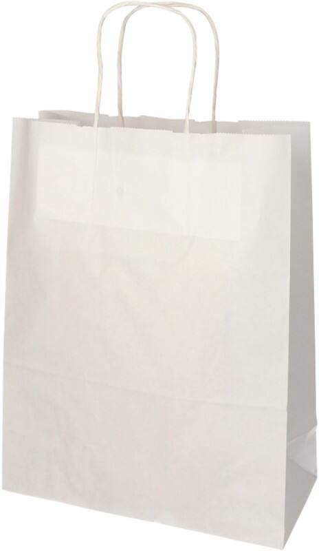Sac de courses PAPSTAR avec poignée torsadée Blanc 22 x 10 x 28 cm 25 unités