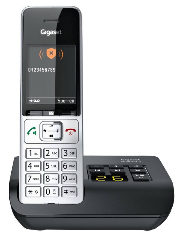 Télephone Dect Gigaset COMFORT S30852-H3023-B101 Argenté, noir
