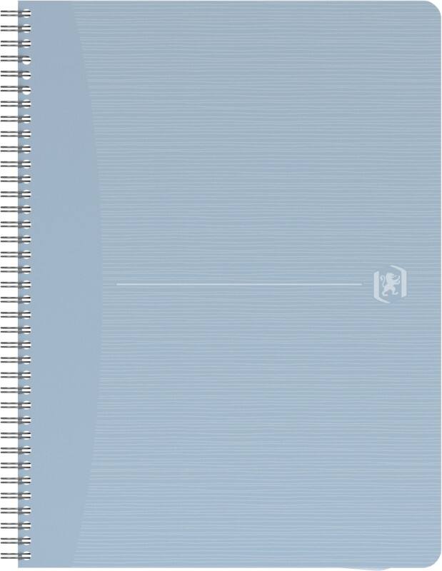 Cahier à spirales OXFORD My Rec’Up A5 Quadrillé Reliure à double fil Carton verni mat Bleu Sans perforation 180 Pages 90 Feuilles