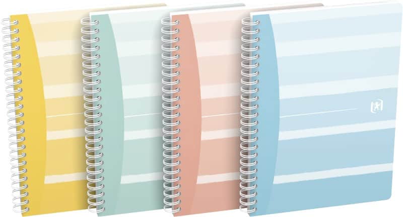 Cahier OXFORD Go Iconic A5 Ligné Reliure à double fil Carton revêtu de plastique Assortiment  60 Pages 5 Unités